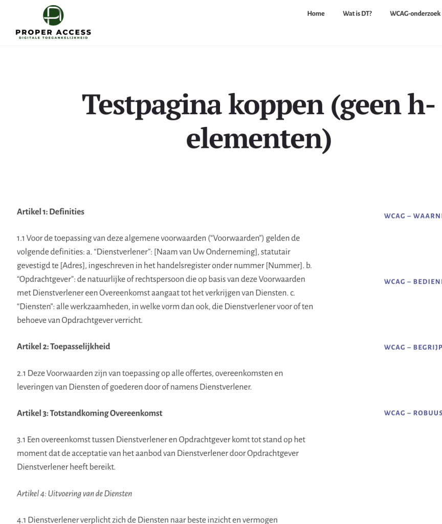 testpagina koppen