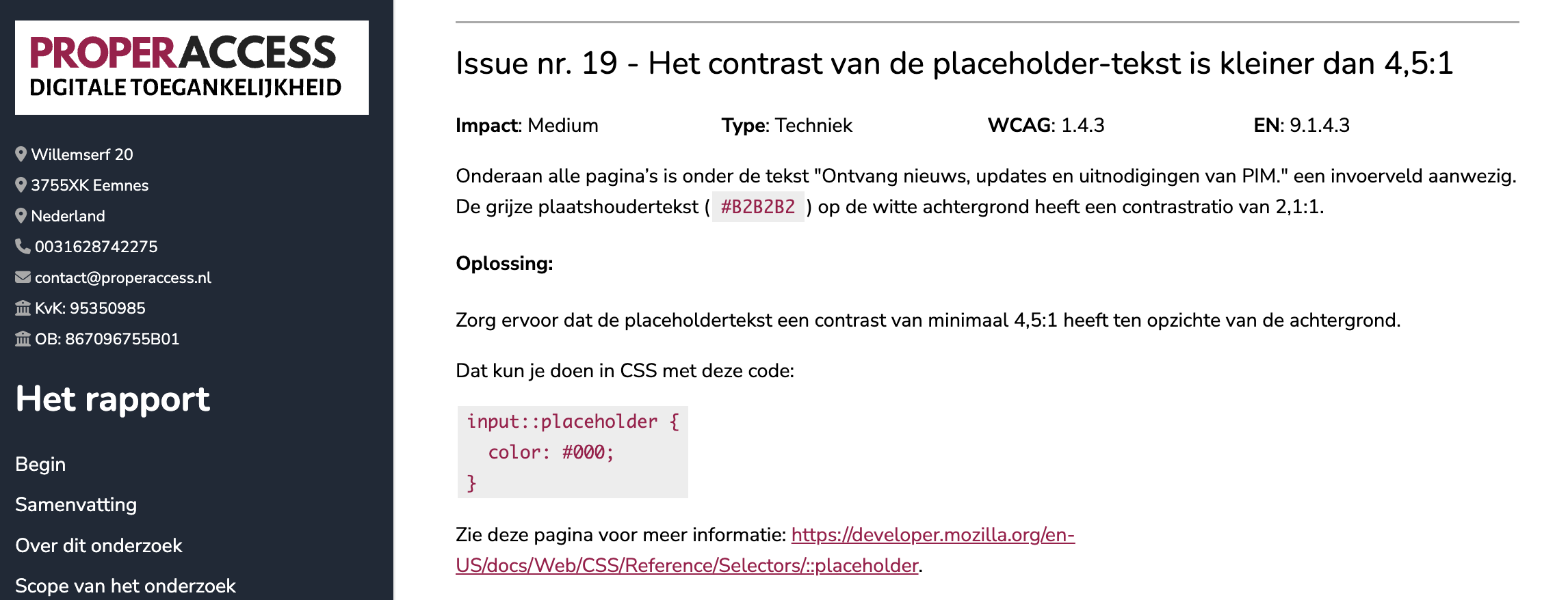 screenshot rapport